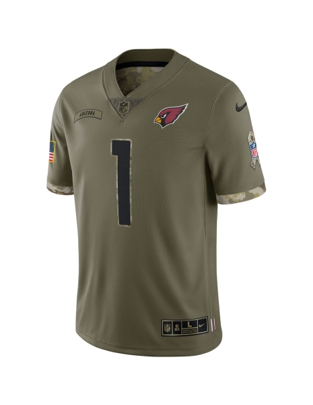 Mens Arizona Cardinals Olive 2022 Salute To Service Limited Jersey-1