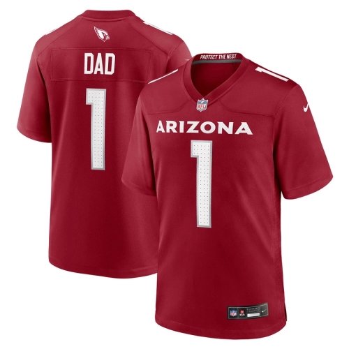 Mens Arizona Cardinals Number 1 Dad Cardinal Game Jersey