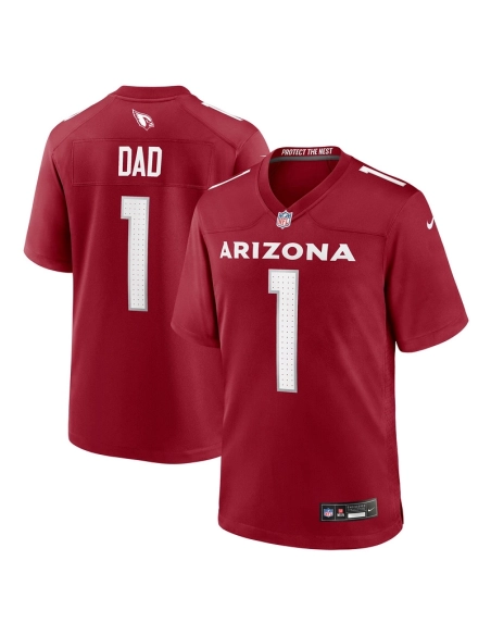 Mens Arizona Cardinals Number 1 Dad Cardinal Game Jersey