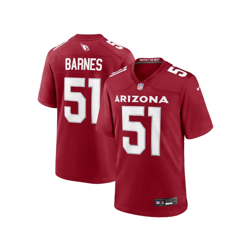 Mens Arizona Cardinals Krys Barnes Cardinal Team Game Jersey