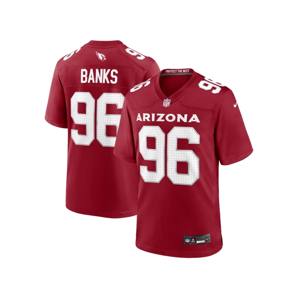 Mens Arizona Cardinals Eric Banks Cardinal Game Jersey