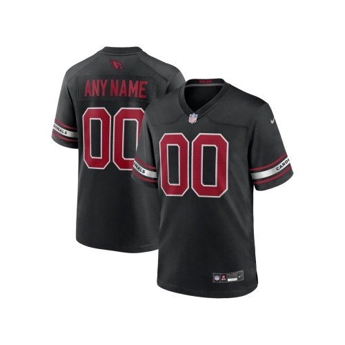 Mens Arizona Cardinals Black Alternate Custom Game Jersey