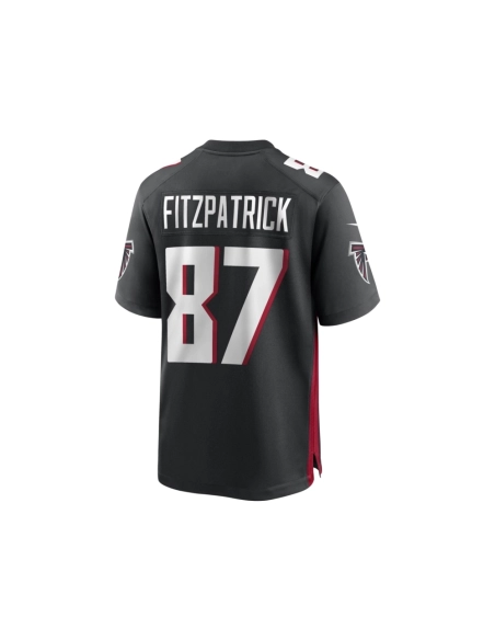 Mens John FitzPatrick Atlanta Falcons Black Game Player Jersey
