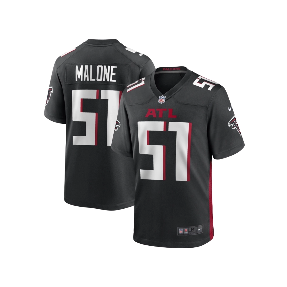 Mens DeAngelo Malone Atlanta Falcons Black Game Player Jersey