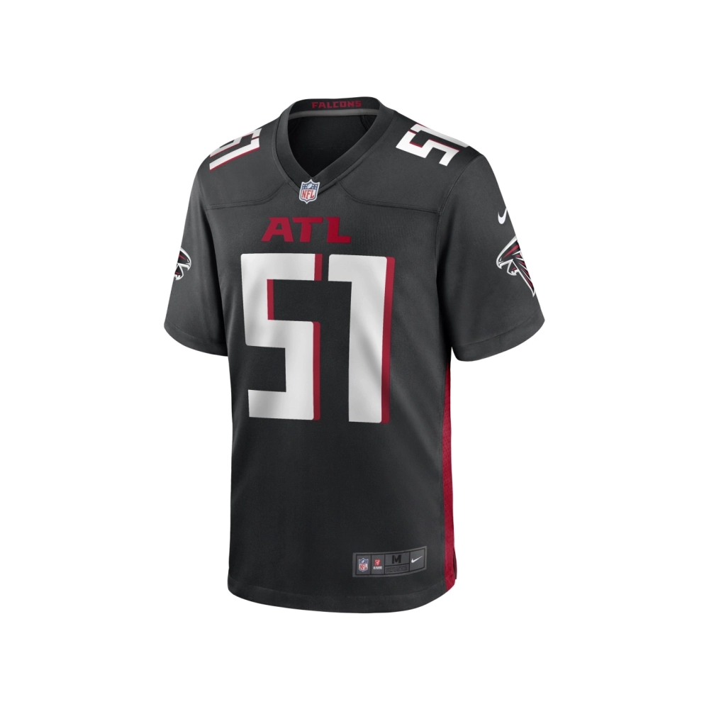 Mens DeAngelo Malone Atlanta Falcons Black Game Player Jersey