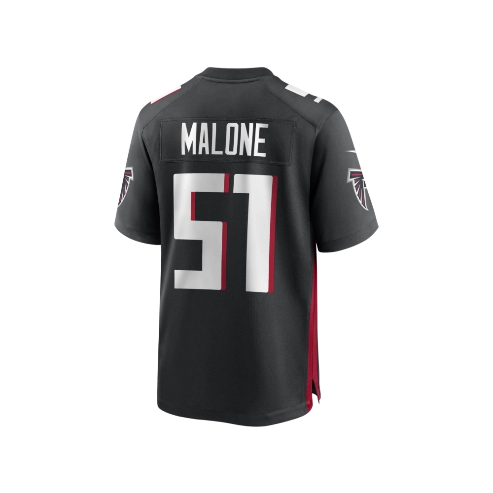 Mens DeAngelo Malone Atlanta Falcons Black Game Player Jersey