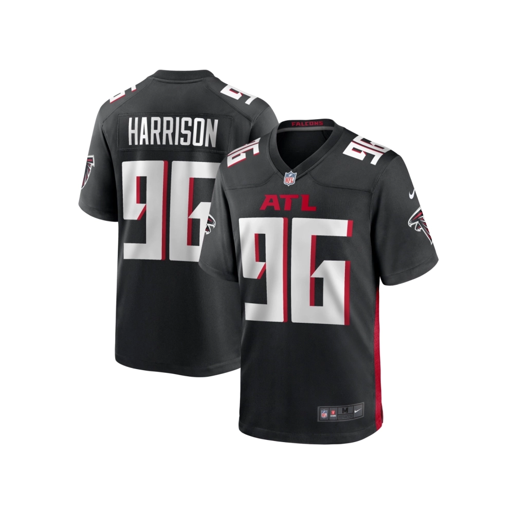 Mens Atlanta Falcons Zach Harrison Black Team Game Jersey
