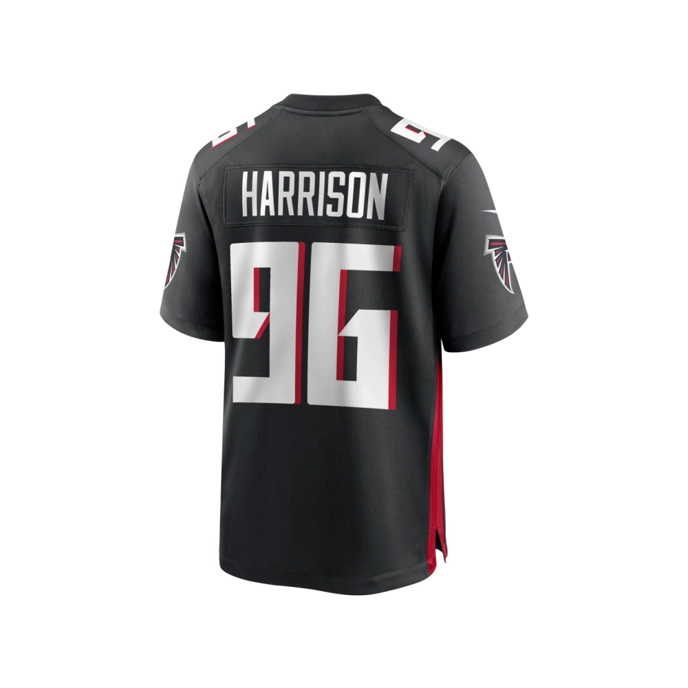 Mens Atlanta Falcons Zach Harrison Black Team Game Jersey