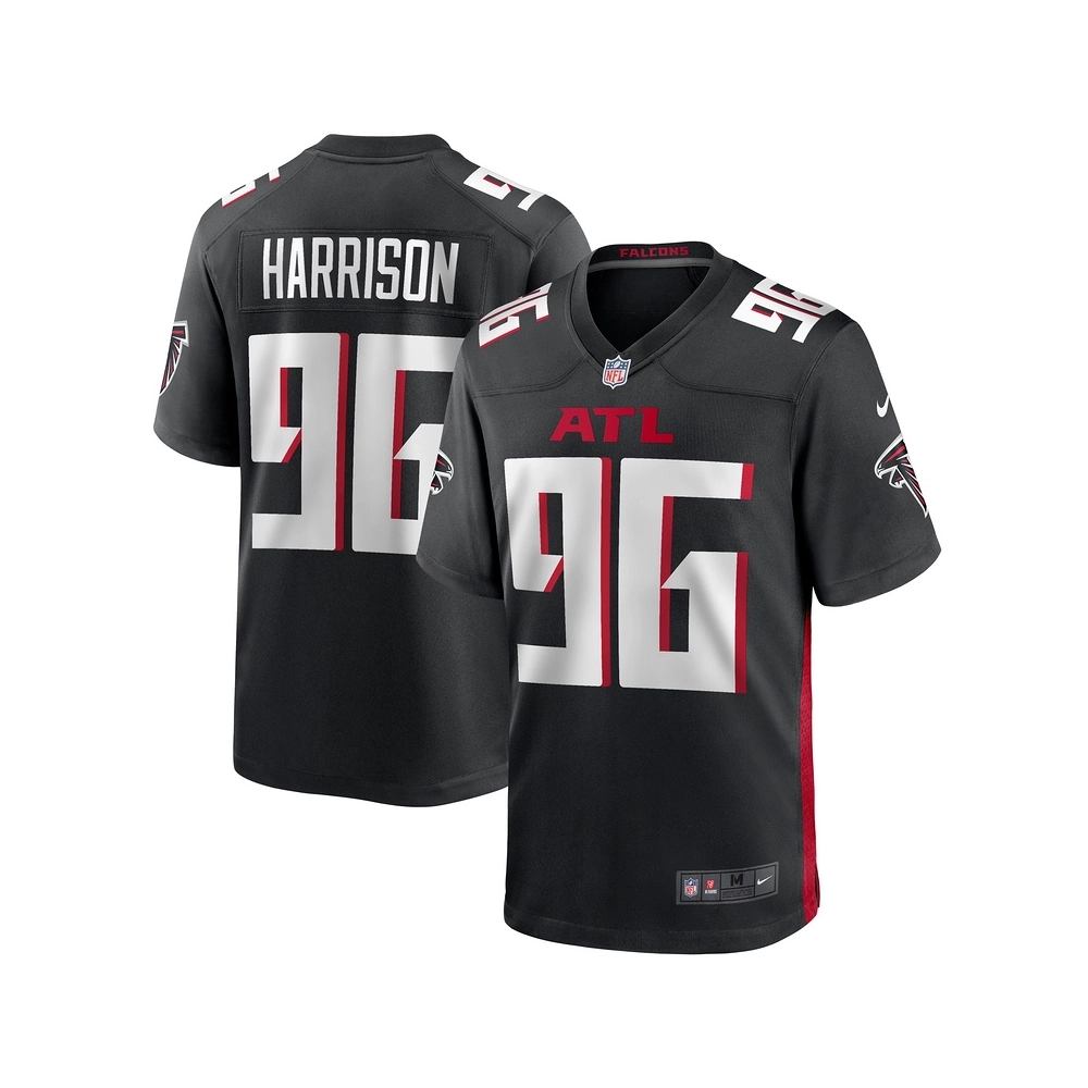 Mens Atlanta Falcons Zach Harrison Black Team Game Jersey