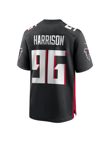 Mens Atlanta Falcons Zach Harrison Black Team Game Jersey