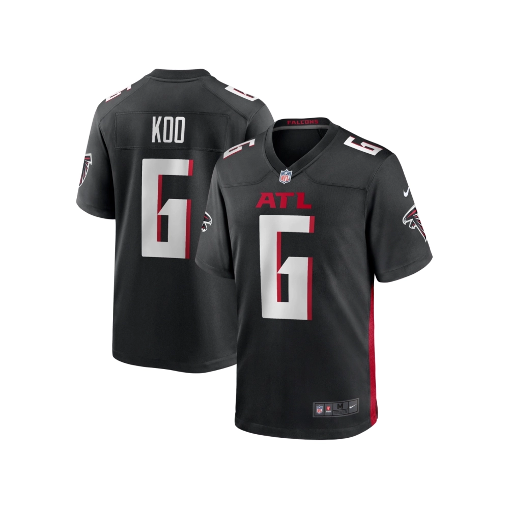 Mens Atlanta Falcons Younghoe Koo Black Team Game Jersey