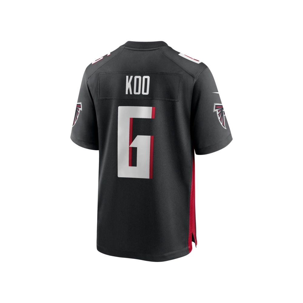 Mens Atlanta Falcons Younghoe Koo Black Team Game Jersey
