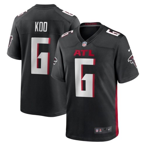 Mens Atlanta Falcons Younghoe Koo Black Team Game Jersey