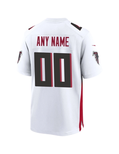 Mens Atlanta Falcons White Custom Game Jersey