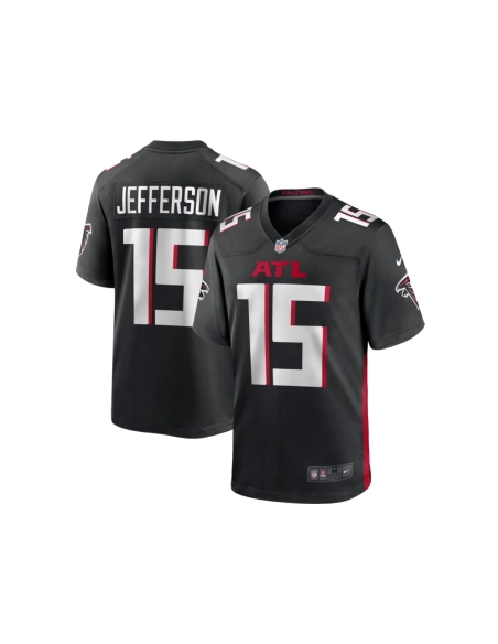 Mens Atlanta Falcons Van Jefferson Black Game Jersey
