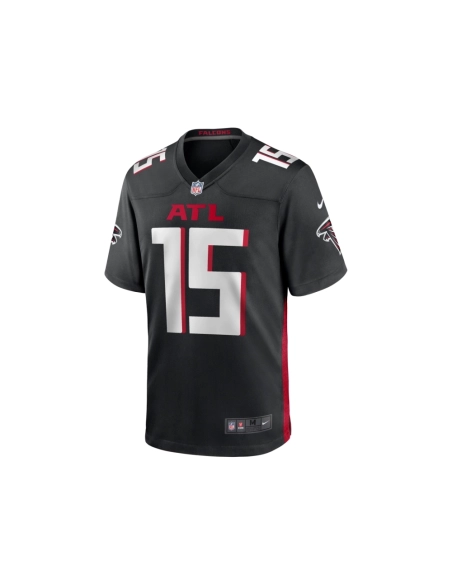 Mens Atlanta Falcons Van Jefferson Black Game Jersey