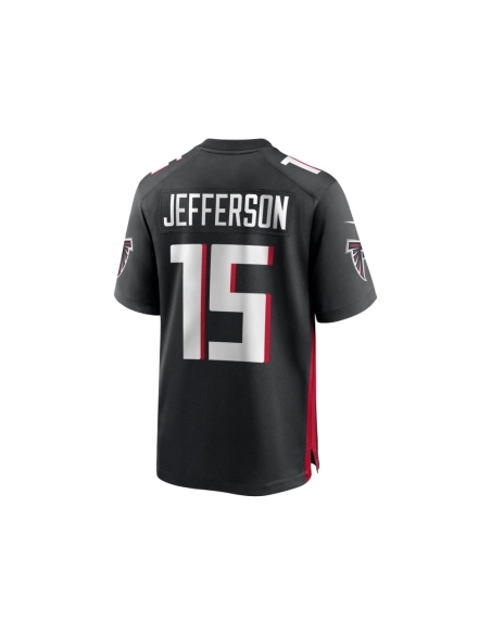 Mens Atlanta Falcons Van Jefferson Black Game Jersey