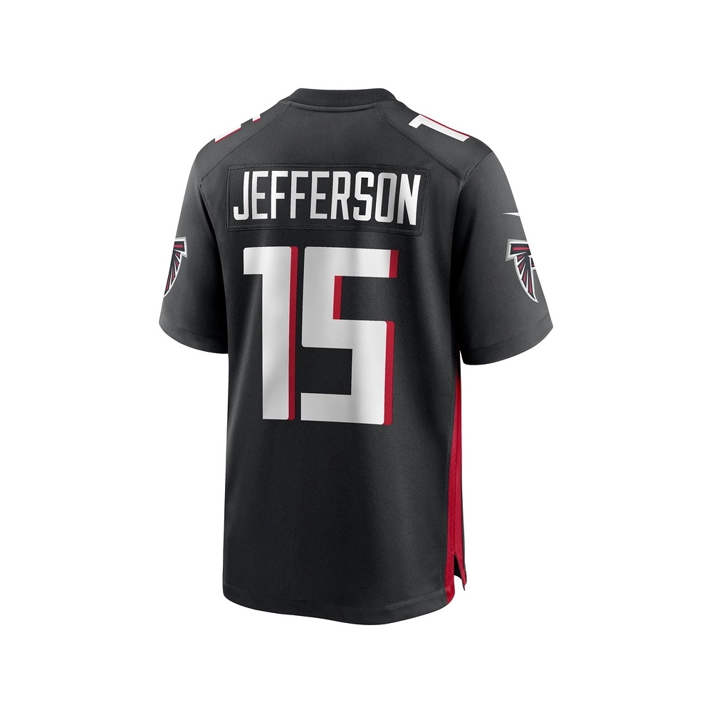 Mens Atlanta Falcons Van Jefferson Black Game Jersey