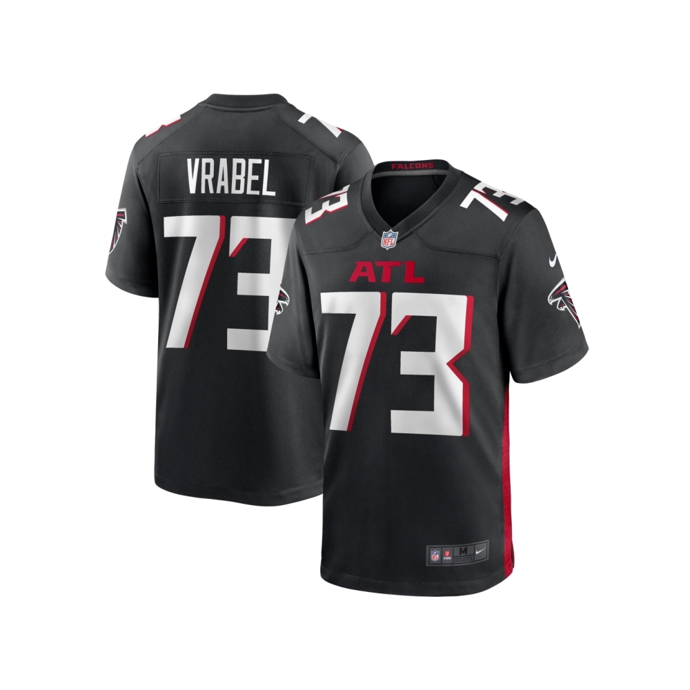 Mens Atlanta Falcons Tyler Vrabel Black Player Game Jersey