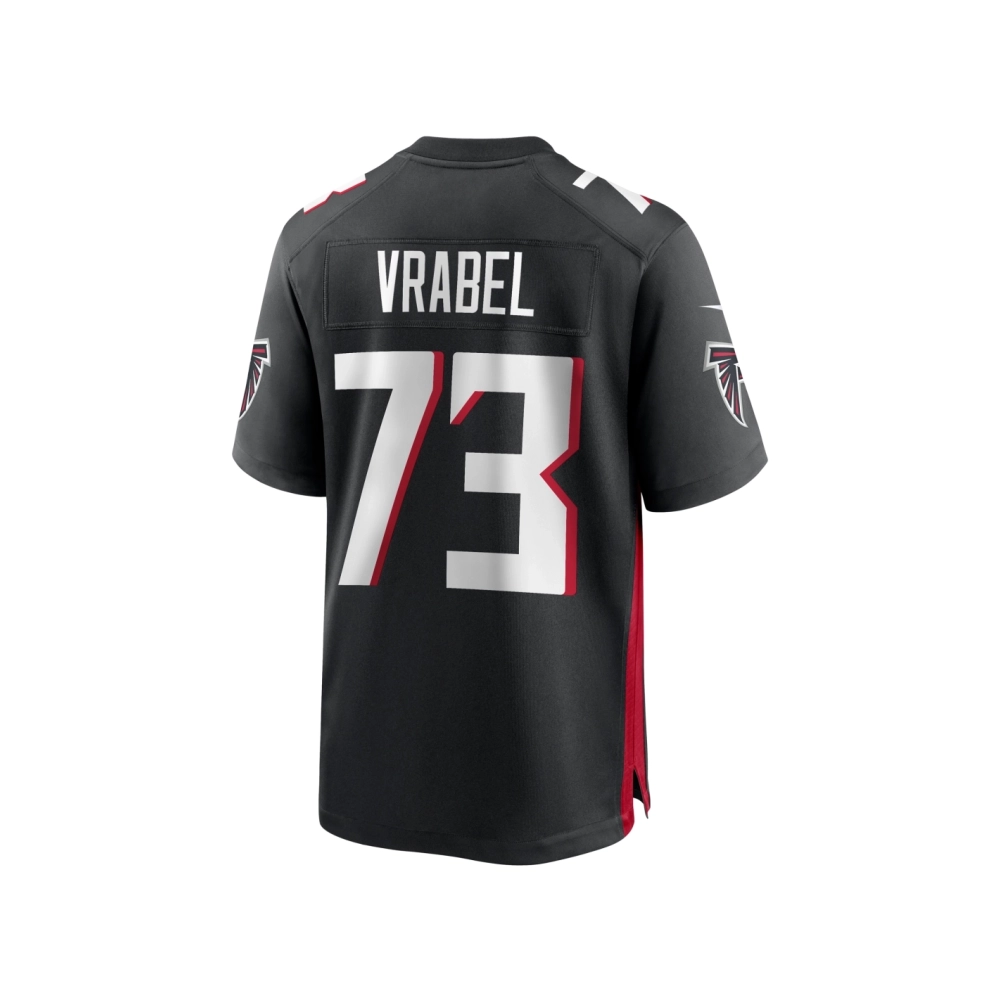 Mens Atlanta Falcons Tyler Vrabel Black Player Game Jersey