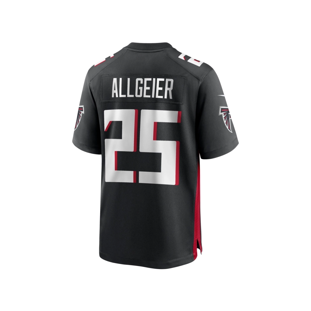 Mens Atlanta Falcons Tyler Allgeier Black Player Game Jersey