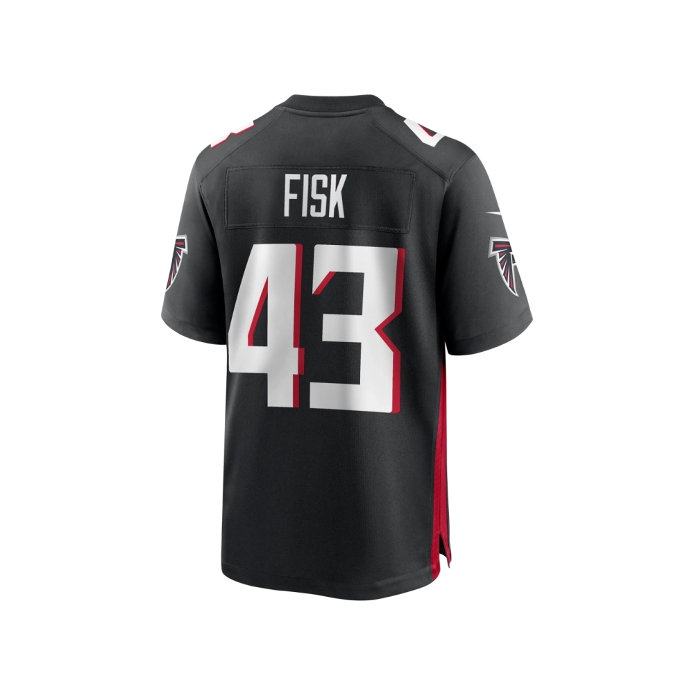 Mens Atlanta Falcons Tucker Fisk Black Player Game Jersey