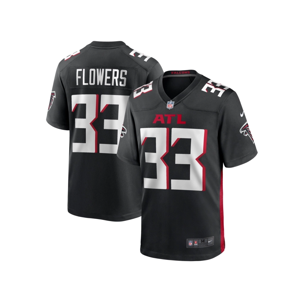 Mens Atlanta Falcons Tre Flowers Black Team Game Jersey