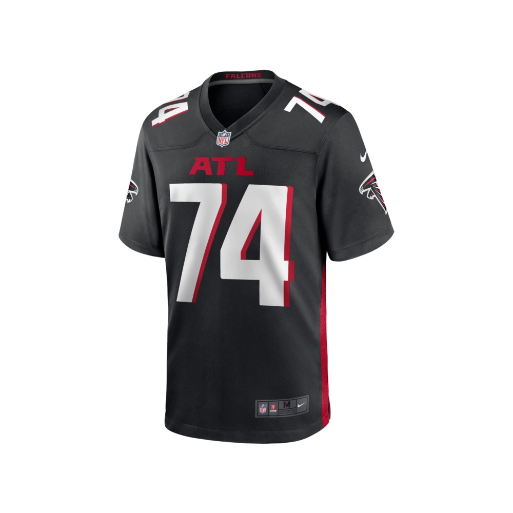 Mens Atlanta Falcons Travis Bell Black Team Game Jersey