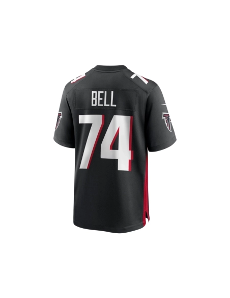 Mens Atlanta Falcons Travis Bell Black Team Game Jersey