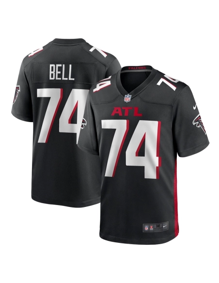Mens Atlanta Falcons Travis Bell Black Team Game Jersey