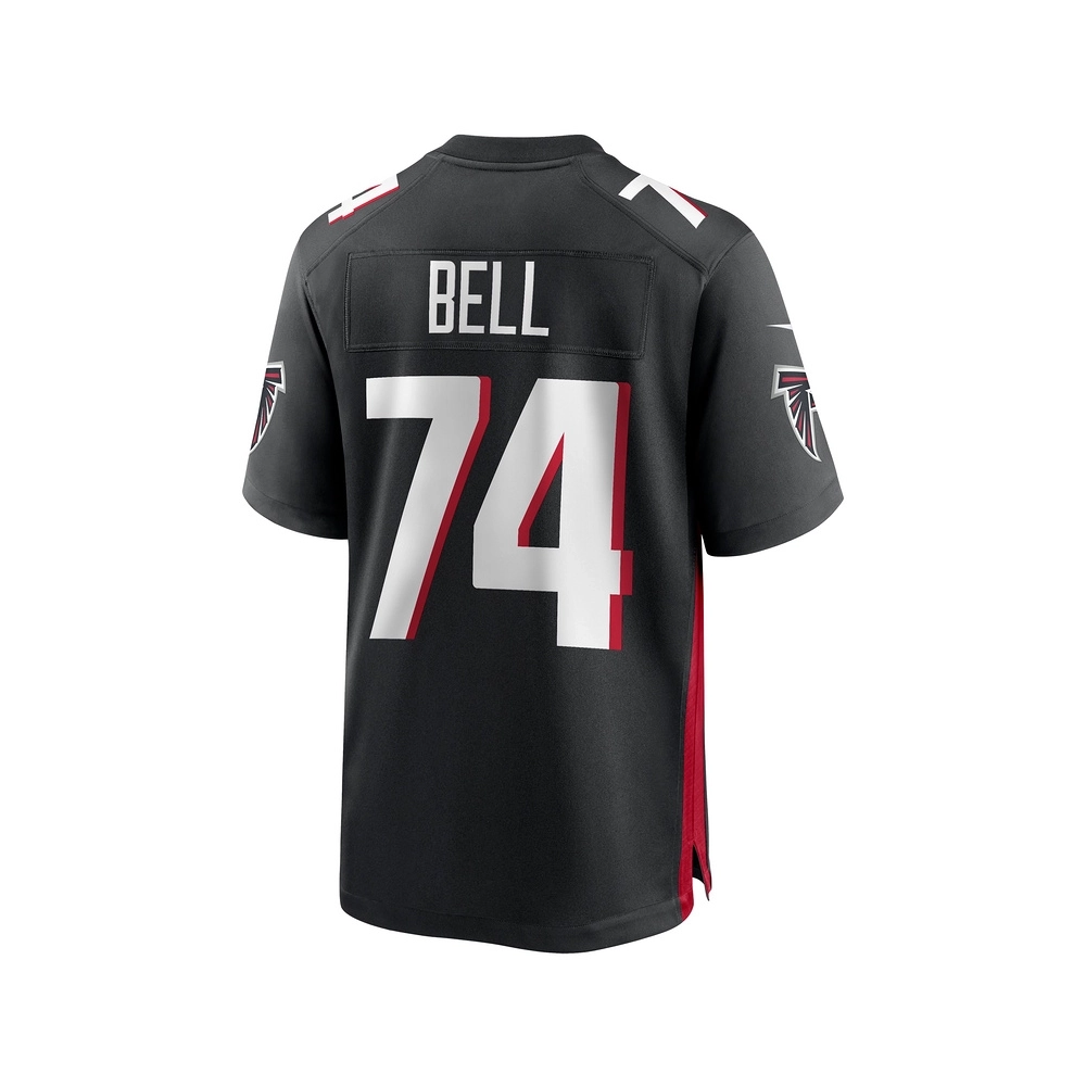 Mens Atlanta Falcons Travis Bell Black Team Game Jersey