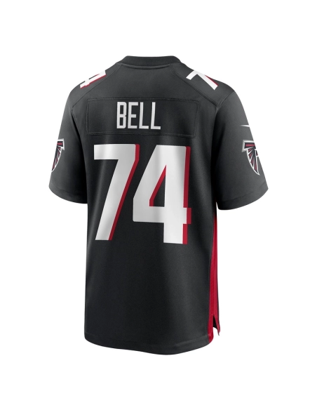 Mens Atlanta Falcons Travis Bell Black Team Game Jersey