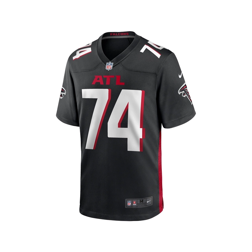 Mens Atlanta Falcons Travis Bell Black Team Game Jersey