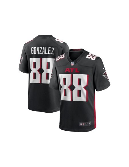 Mens Atlanta Falcons Tony Gonzalez Black Game Retired Player Jersey