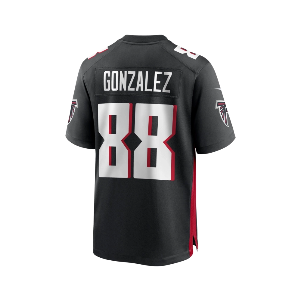 Mens Atlanta Falcons Tony Gonzalez Black Game Retired Player Jersey