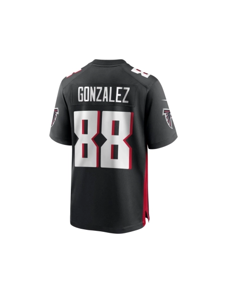 Mens Atlanta Falcons Tony Gonzalez Black Game Retired Player Jersey