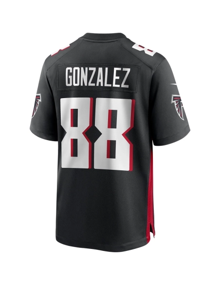 Mens Atlanta Falcons Tony Gonzalez Black Game Retired Player Jersey