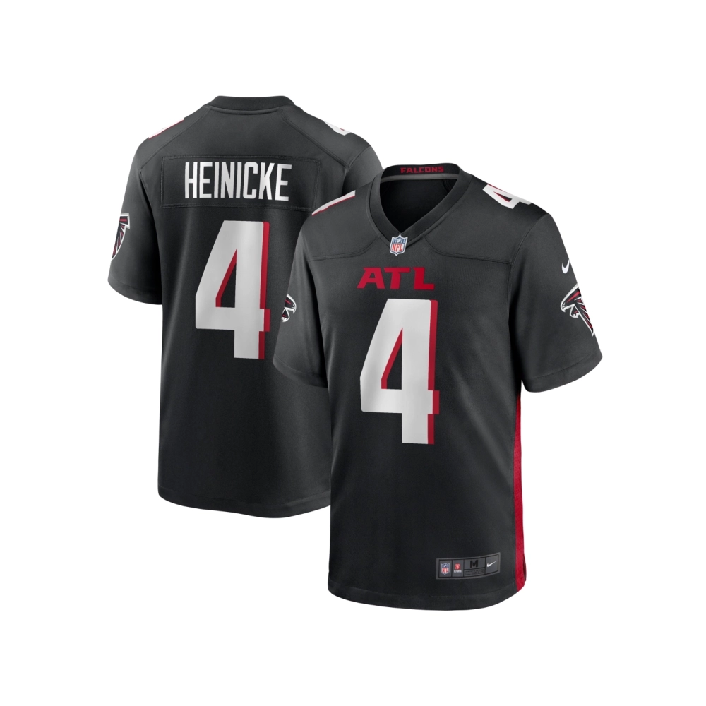 Mens Atlanta Falcons Taylor Heinicke Black Game Player Jersey