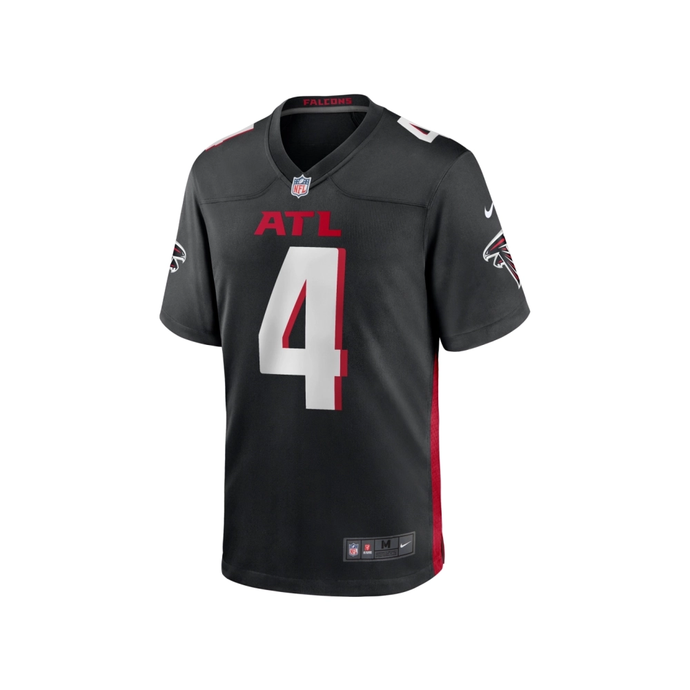 Mens Atlanta Falcons Taylor Heinicke Black Game Player Jersey