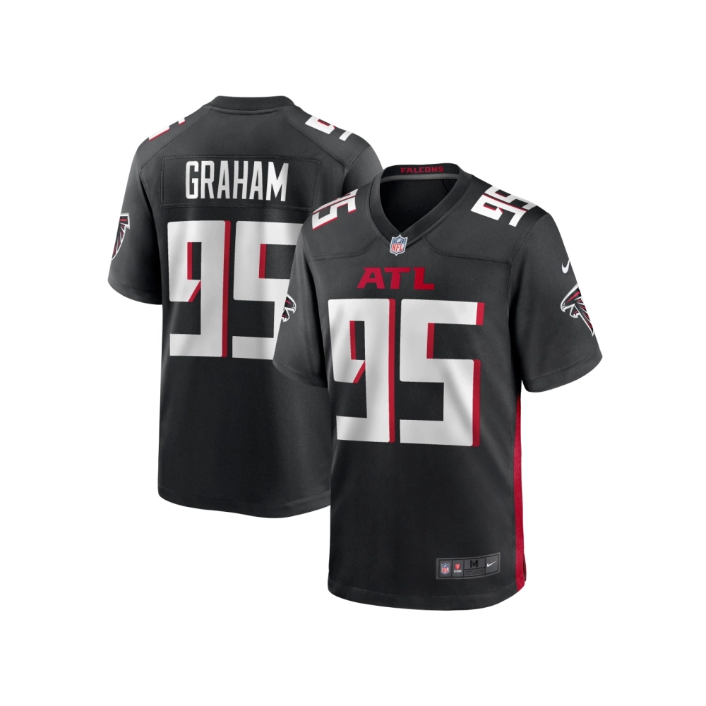 Mens Atlanta Falcons TaQuon Graham Black Game Jersey