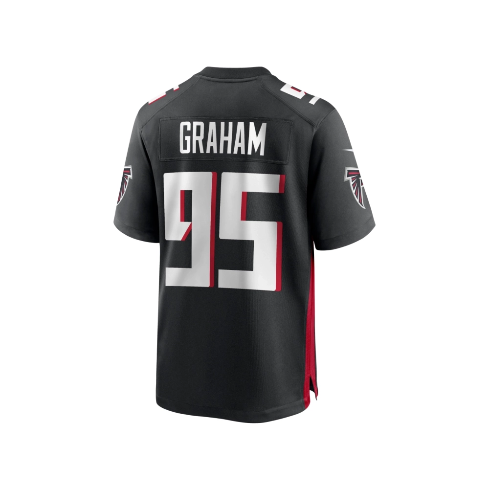 Mens Atlanta Falcons TaQuon Graham Black Game Jersey