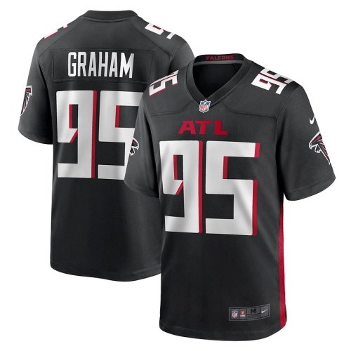 Mens Atlanta Falcons TaQuon Graham Black Game Jersey