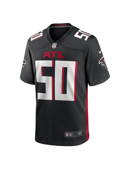 Mens Atlanta Falcons Tae Davis Black Team Game Jersey