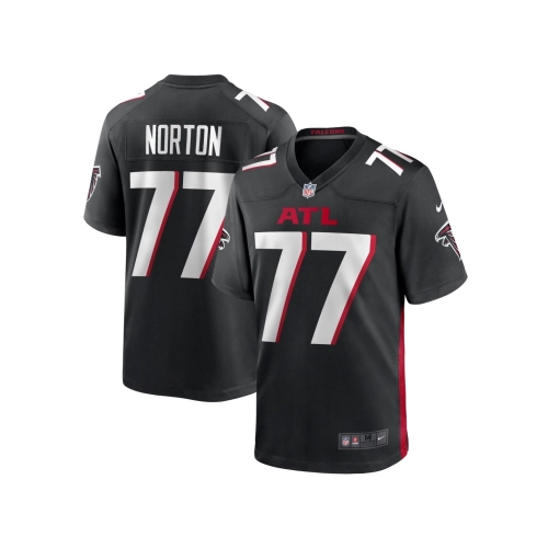 Mens Atlanta Falcons Storm Norton Black Game Jersey