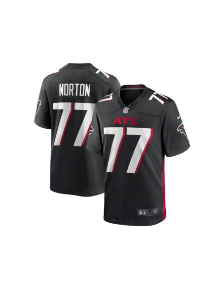 Mens Atlanta Falcons Storm Norton Black Game Jersey