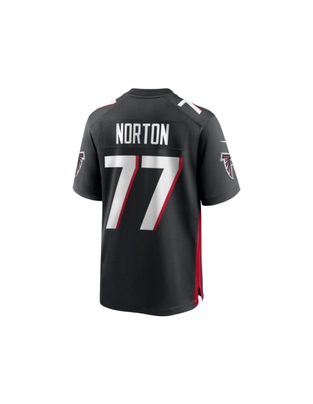 Mens Atlanta Falcons Storm Norton Black Game Jersey