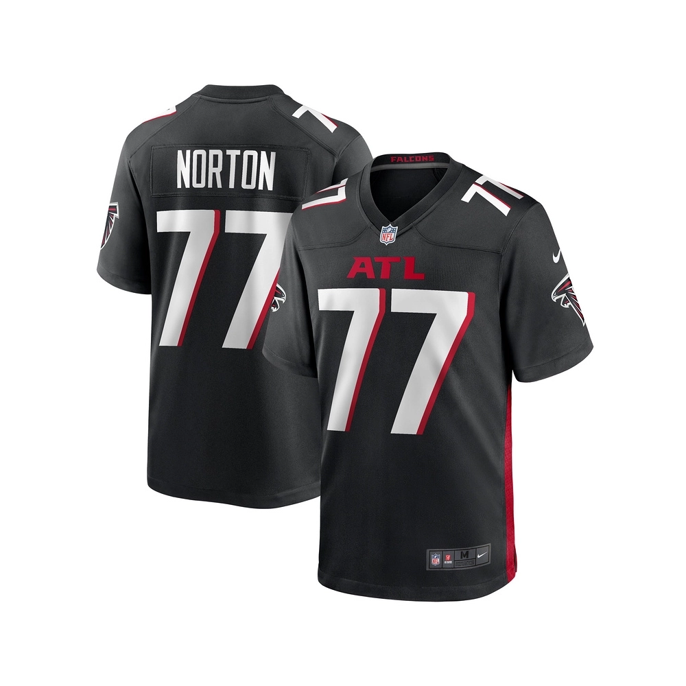 Mens Atlanta Falcons Storm Norton Black Game Jersey