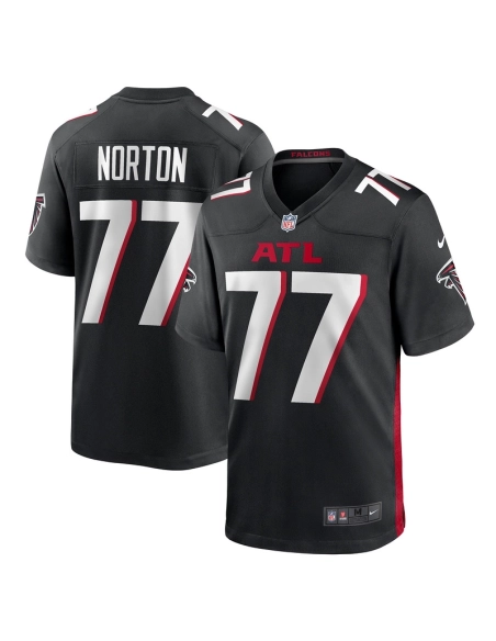 Mens Atlanta Falcons Storm Norton Black Game Jersey
