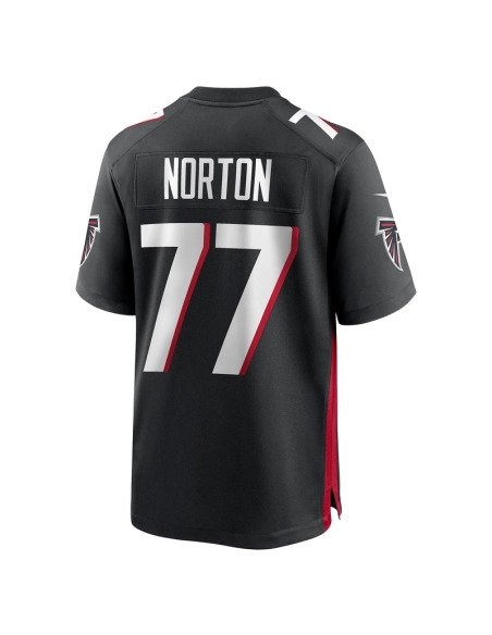 Mens Atlanta Falcons Storm Norton Black Game Jersey