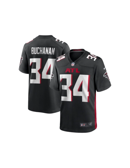 Mens Atlanta Falcons Ray Buchanan Black Game Retired Player Jersey